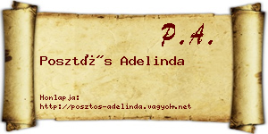 Posztós Adelinda névjegykártya